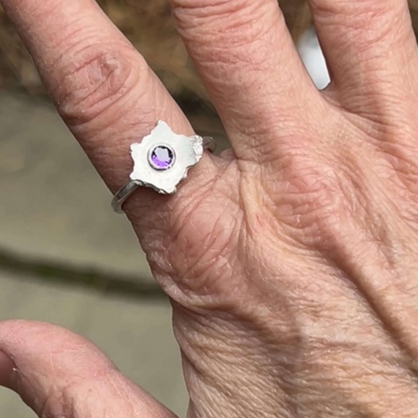 Purple CZ Ring