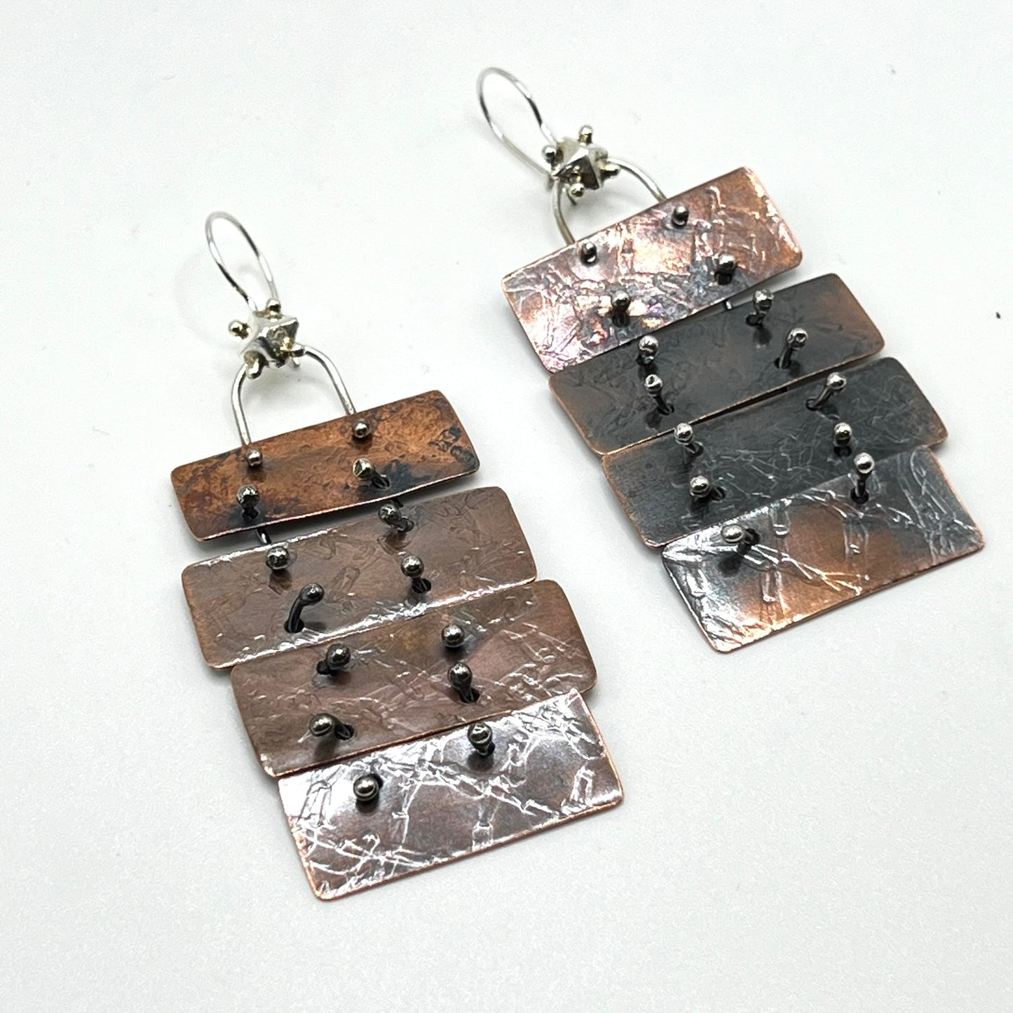 Kinetic Copper Ladder Earrings by Amy Royce