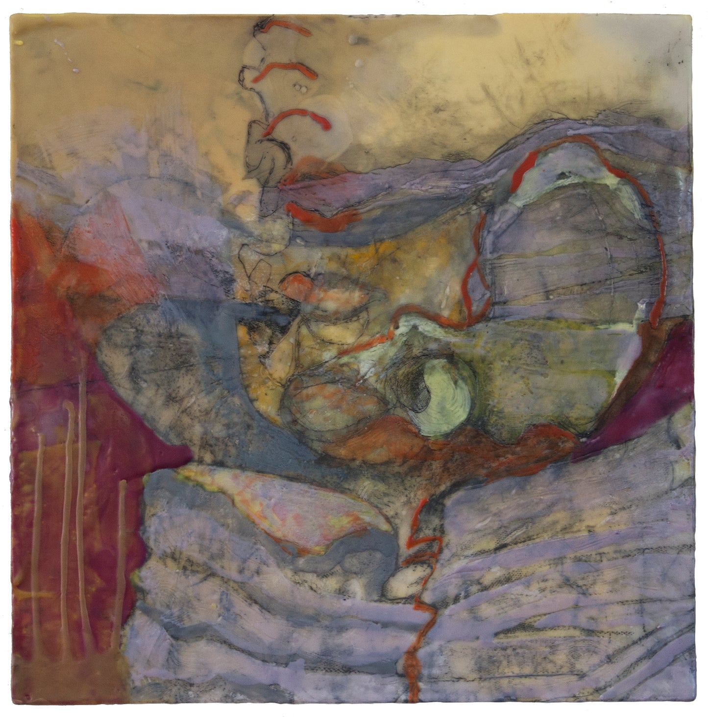 Solar Plexus I, 18 x 18 x 2 "