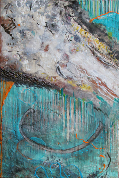 With the Flow, 36 x 24 x 2 "