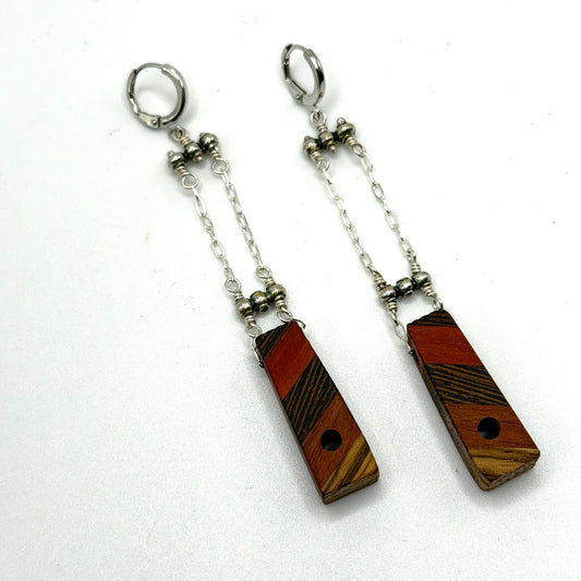 Wooden Pendant Earrings