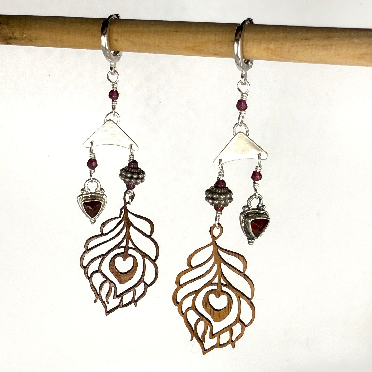 Heart in Feather Balance Earrings