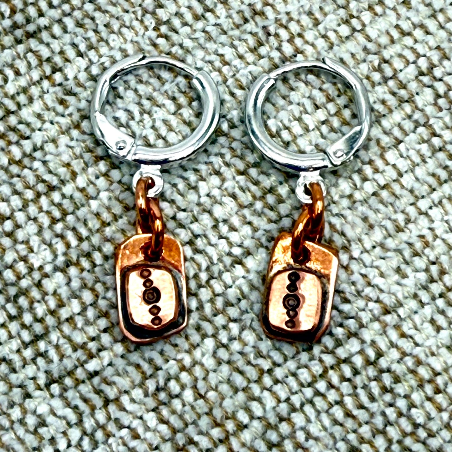 Tiny Copper Layer Earrings