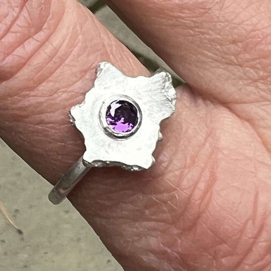 Purple CZ Ring