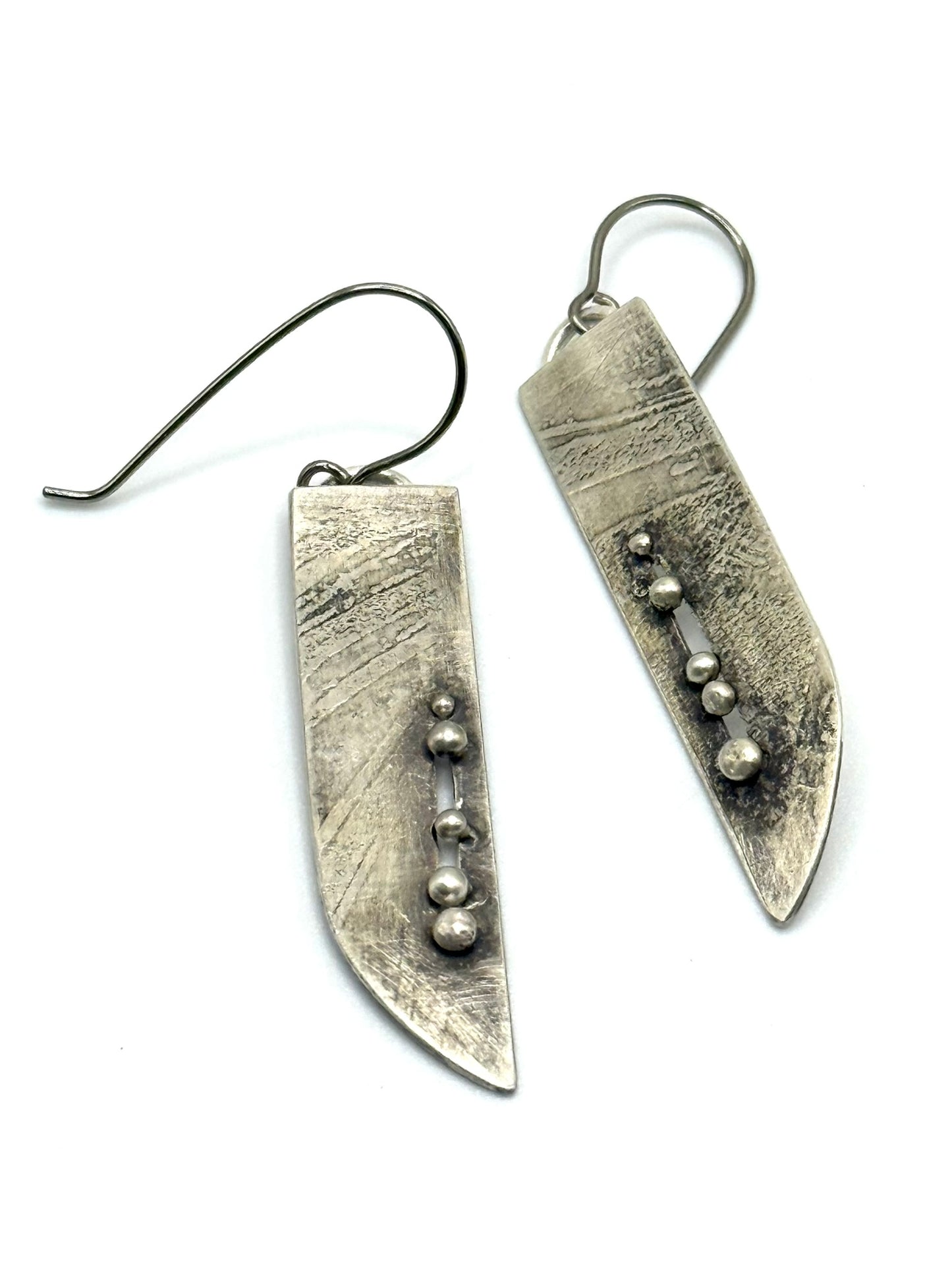 Sterling Silver Winglet Earrings