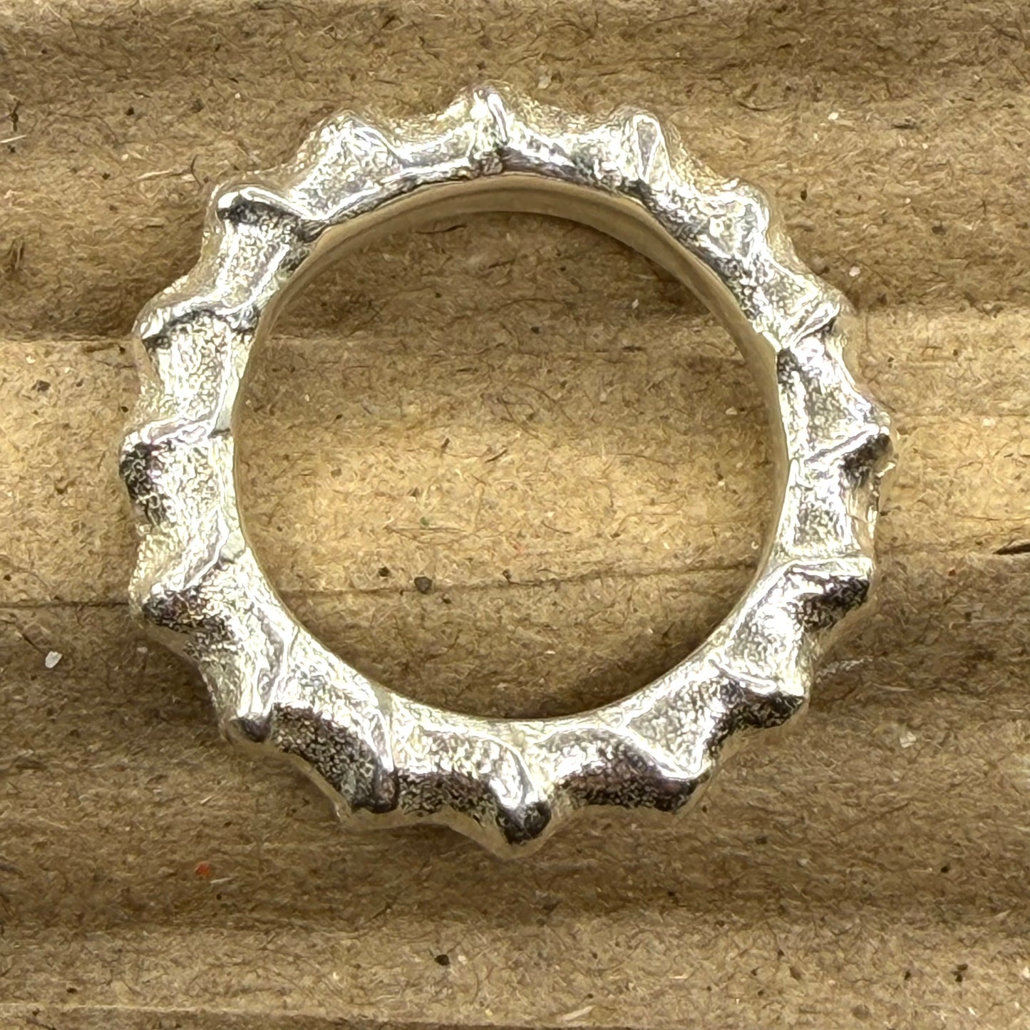 Sandcast Twist Ring (or cool pendant!)